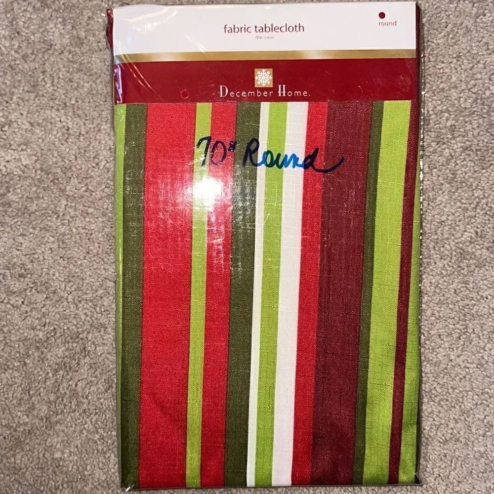Edison Holiday Striped Christmas Tablecloth!